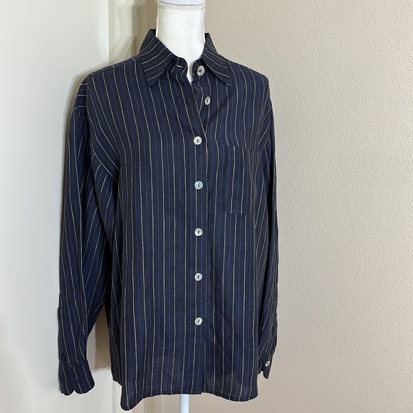 Bryn Walker Linen Oversize LAGENLOOK Wide Leg 2 Piece Set Women's Size M/L - Picture 4 of 16